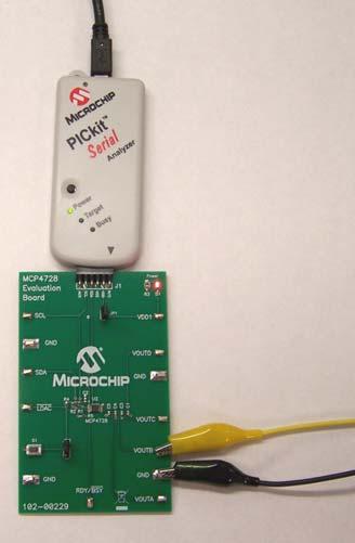This board works with Microchip s PICkit Serial Analyzer.