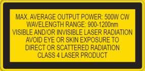 laser radiation is emitted and labels of certification and