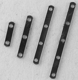 METAL SPACER BARS For multi-strand necklaces 2mm wide with holes 6mm apart All sizes and colors 10/$1.