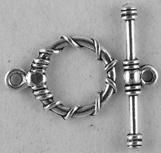 00 TOGGLE CLASPS C56 Small Sterling Silver 11mm circle with