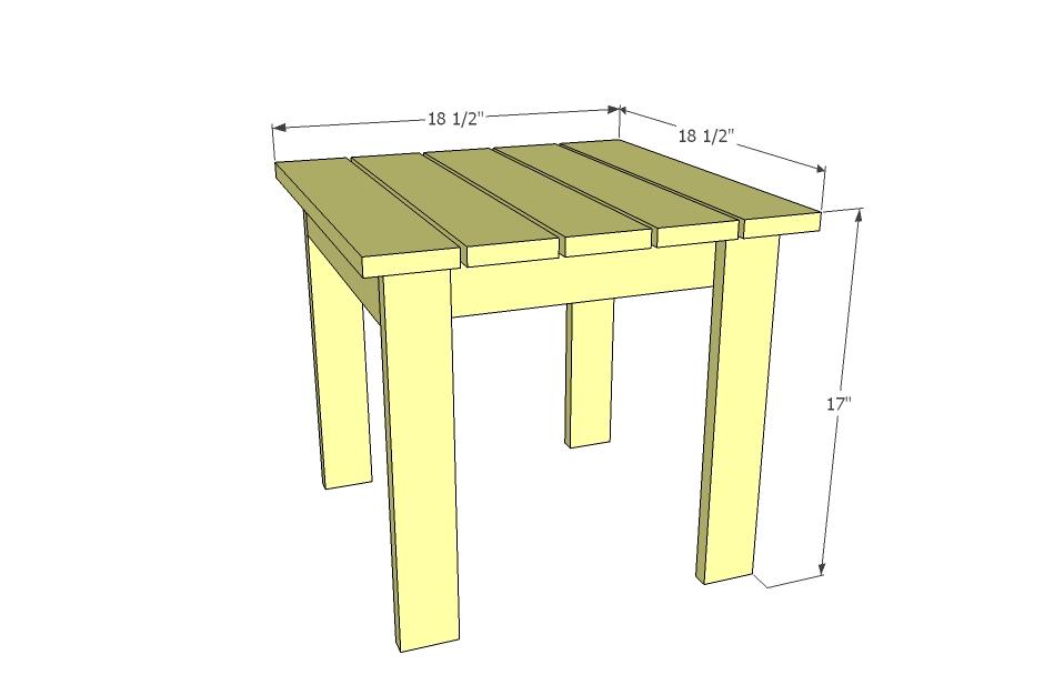 Summary: Free outdoor side table plans from anawhite CategoriesProject Type: Side and End Table Plans [11] Outdoor [12] Room: Outdoor [13] Skill Level: Beginner [14] Style: Cottage Style