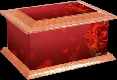 casket can be personalised with the