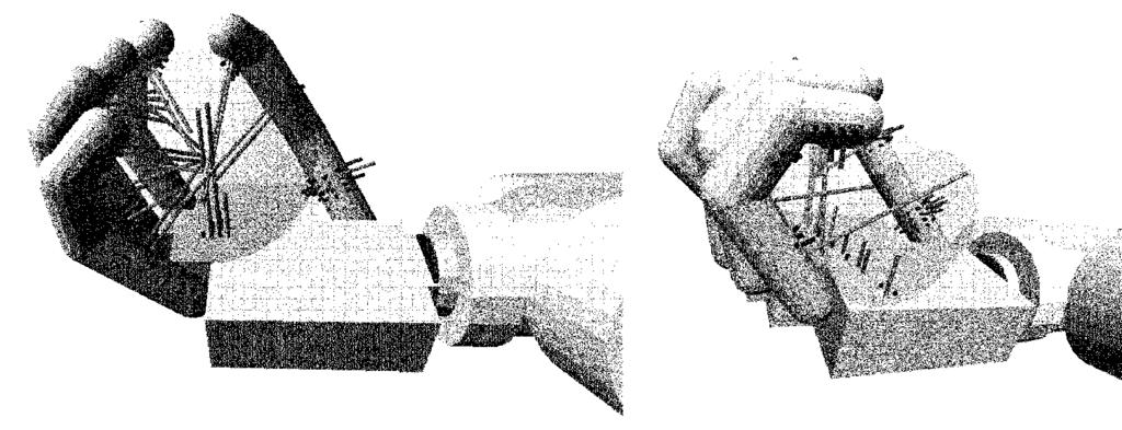 KAWASAKI et al.: DEXTEROUS ANTHROPOMORPHIC ROBOT HAND: GIFU HAND II 301 Fig. 10. Computer graphics of at object grasping. Spherical soft object. Cylindrical hard object. Fig. 11.