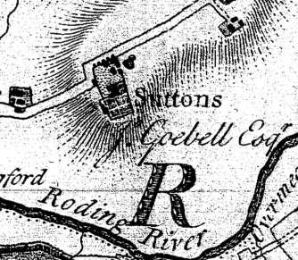 Topographical Survey from Maps Page 12 1777 Chapman and Andre s map of Essex. Suttons is clearly depicted under the ownership of J Goebell Esquire.