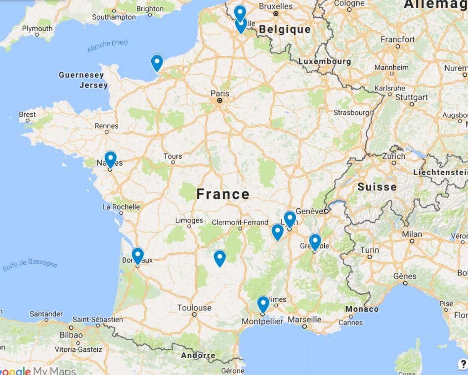 5G trial in France ı 9 Cities proposed by ARCEP for 5G Trial ı Lyon ı Bordeaux ı