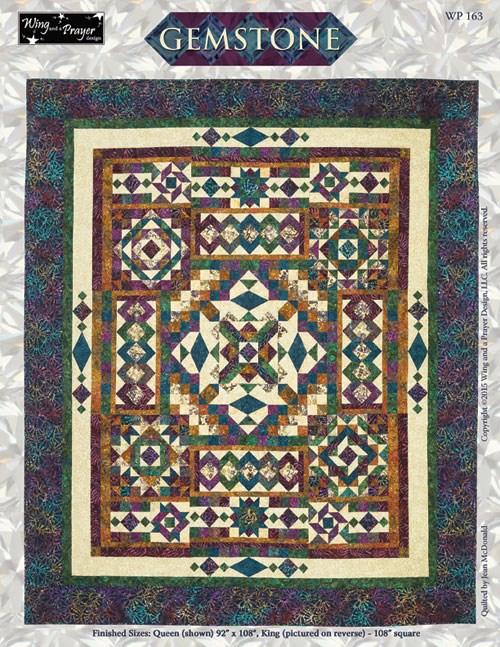 Block of the Month 2016 Gemstone from Wing and A Prayer and fabrics by Timeless Treasures. 12 Month Block of the Month will start in January. $34 per month.