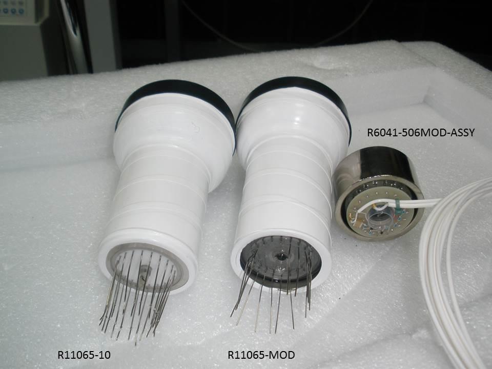 Figure 4. Photograph of R11065-10, R11065-MOD and R6041-506-ASSY PMT (from left to right).