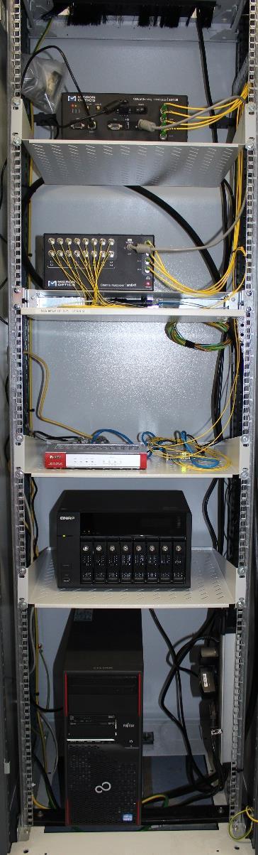 Mesurement case Monitoring station FBG interrogator Channel mux Measurement instruments are located