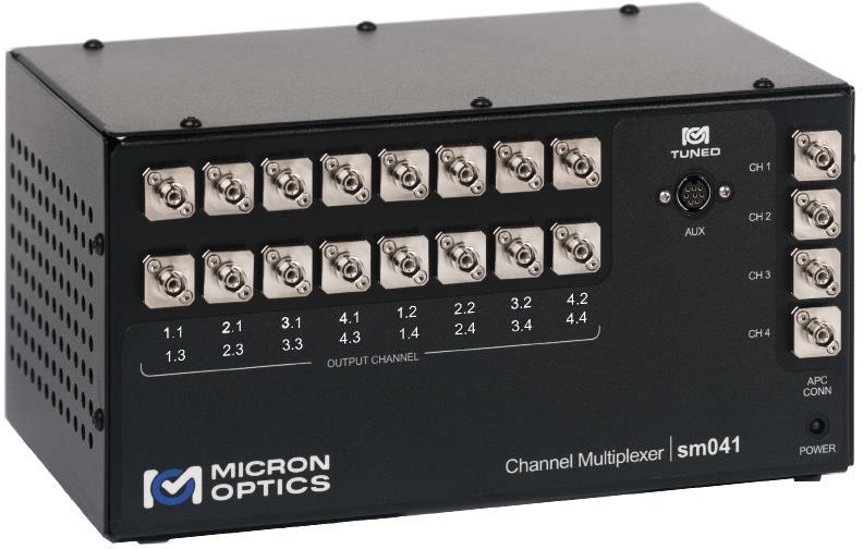 5 Hz 4 channels, typically 8 FBGsensors / channel