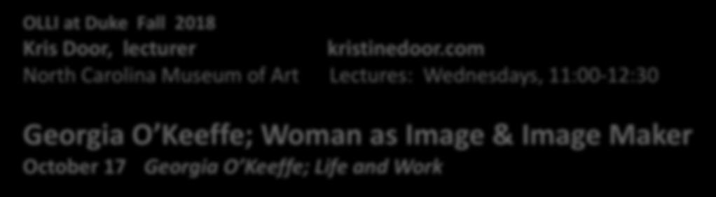 com North Carolina Museum of Art Lectures: