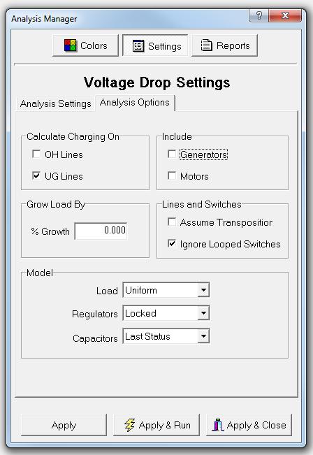 Voltage Flicker Voltage drop generation on Record all overhead and