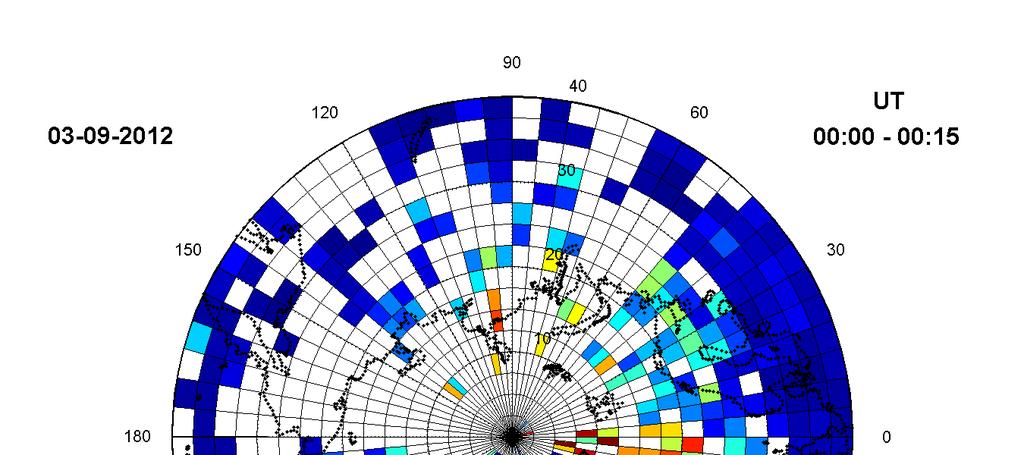 Polar Map of Ionospheric Irregularities and Scintillation A polar ROTI
