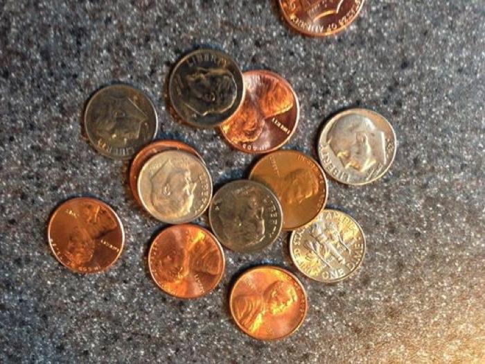 a bunch of pennies and dimes! 1. have your friend select several pennies and dimes from around the house. They can take as many they want, but they have to at least pick one dime and one penny. 2.