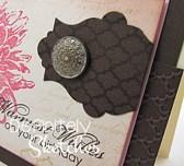 Instructions (continued) Step 5 Use a sponge dauber to dab So Saffron ink in the middle of the flower stamp. Carefully ink the rest of the flower with your Regal Rose Ink Pad.