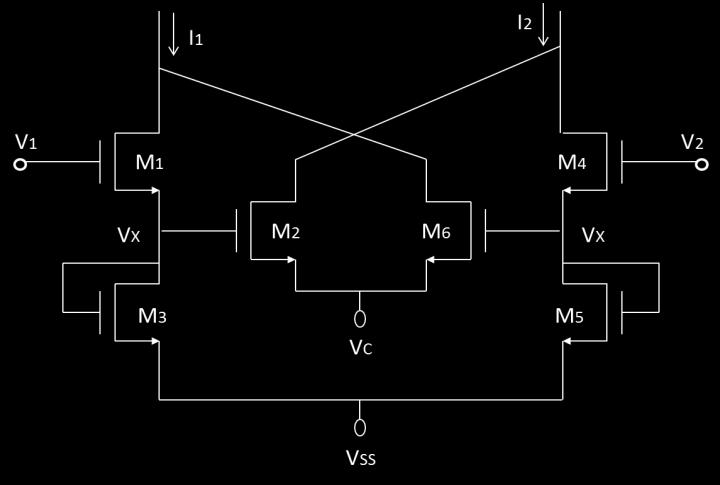 Since, M 1 & M 3 are matched pair, so their gate-source voltage (V GS ) must be equal which gives (3.3) or (3.4) Using equations (3.1), (3.2) and (3.
