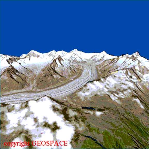 Perspective view of the Aletsch glacier (CH) Remote Sensing Interpretation 2) Spectral signatures 3) Aerial Photography 4)