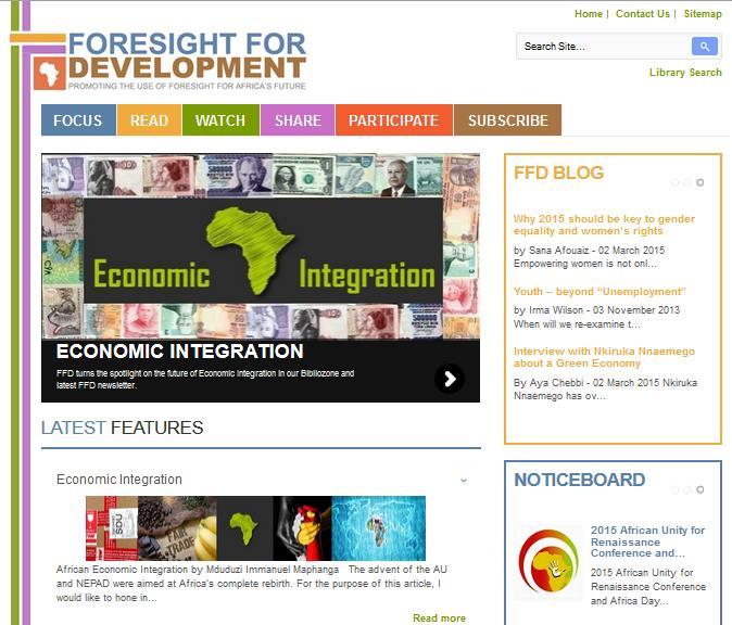 Open Foresight 1235 Library records 817 Video posts 44 Themes covered 2014 stats: 22,000 visits (17,000 unique) 41,000 page views 2,000+ social