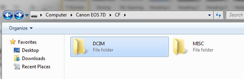 Double click that drive and you will be prompted with two folders.