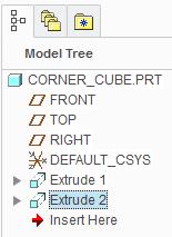 In the dashboard, click Complete Feature to complete the extrude feature. 5. Saving your work: Press CTRL + D to reorient the model. In the Quick Access toolbar, click Save. What have you learned?