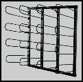 95 HD 16 Roll Wall Rack Metalcraft's Wall Mount Vinyl Rack provides convenient, space saving organization for your shop!