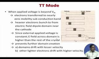 (Refer Slide Time: 09:48) So, let us see the TT mode first. We have this semiconductor material and that is biased and then connected to an RF circuit.