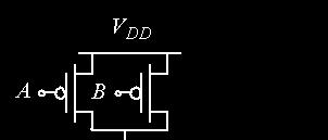 Example Gate: NND PMOS switch closes when switch control input is low B X = X if ND B =