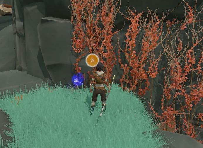 CLIMBING The Preceptor will display the Auto-Traverse icon when Equa is near climbable red vines.