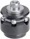 Centering tensioner No. 6383ZEK Centering tensioner with flat-faced ball. Repeatability ± 0.025 mm Rotational accuracy ±0,050 mm Tightening torque P D min. D max.