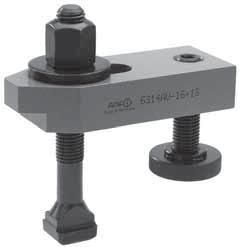 *depending on depth of slot to DIN 650 and position of fixture nut. To clamp thin parts, turn the clamp over. Clamps without T-bolts are same item for sizes 12 and 14, 16 and 18, 20 and 22, each. No.