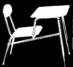 base. D D-H Tablet chair/desk, with tubular steel frame other than "H", leg base (Large
