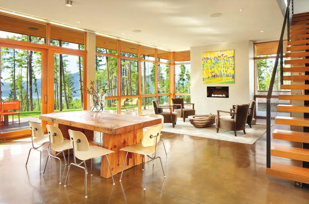 Interior Living, Big Mountain Residence, Whitefish, Montana While we do strive to give (the client) everything that they want, sometimes we challenge them, says Hoyt.