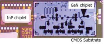 The InP chip was stacked using F2F approach, whereas GaN HEMT chip was stacked using B2F approach.