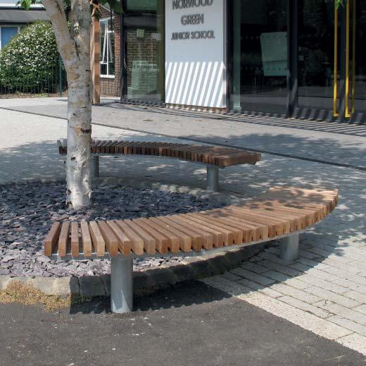 STIRLING BENCH RANGE Straight and curved benches for independent and continuous seating The Stirling bench range comprises a modest number of straight and curved units that can be used independently
