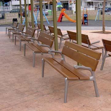 treatments in natural colour SEATS WITH ARMRESTS DEL 2A 1 person chair 650mm x 685mm x 835mm DEL 6A 3 person seat 1700mm x 685mm x 835mm