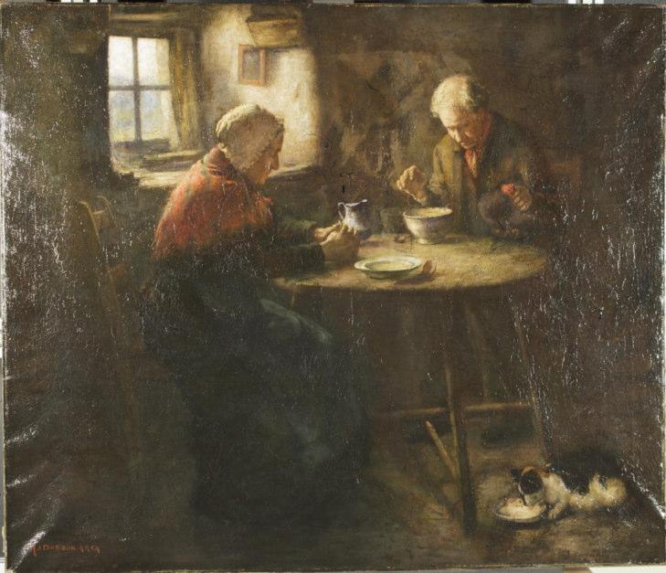 The Man Beneath the Painting: A Historical and Technical Investigation of Henry John Dobson and Burns Grace (c. 1910) Laura Turco and Laura House Fig. 1: H. J. Dobson, Burns Grace (c. 1910). Nottingham City Museums.