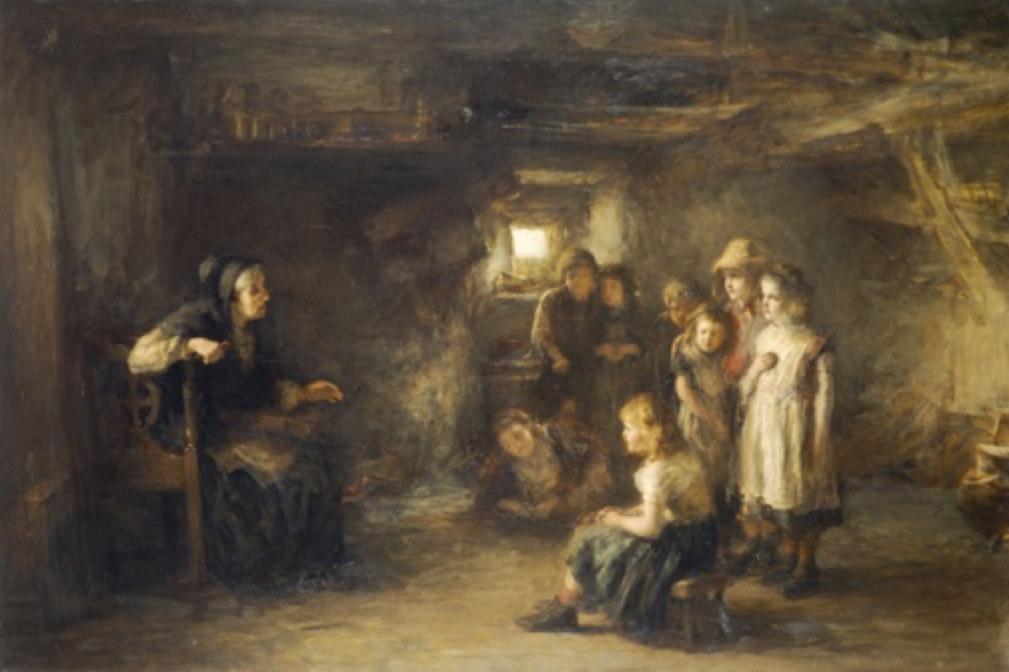 Fig. 5: George Paul Chalmers, The Legend (c. 1864-78), National Galleries of Scotland. 130.5 x 180.3 cm. Dobson s work, Granny s Blessing, and Chalmers work, Gossip (Figs. 8-9).