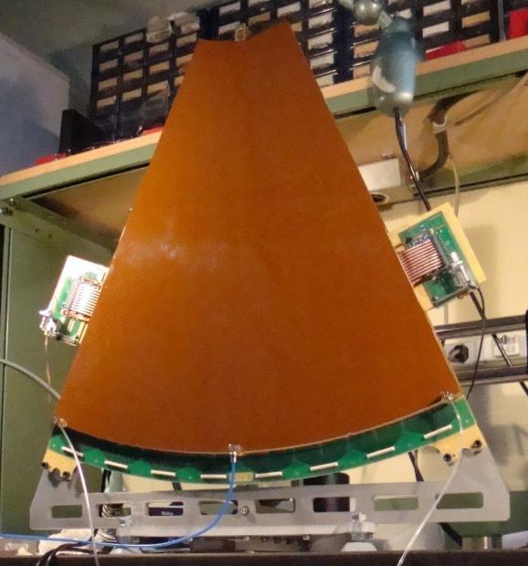 Figure 2 - Large area GEM prototype. Micromegas detectors underwent a technical improvement with the introduction of a new fabrication method, named bulk Micromegas.