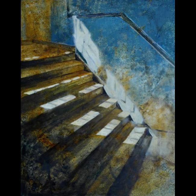 Mick Dean Sunlit Stairs 40 cm