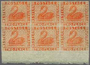 221 Corinphila Auction 23 November 2017 157 1860/64, Recess in the colony from Perkins Bacon plates 6504 6504 2 d. pale orange, imperforate, wmk.