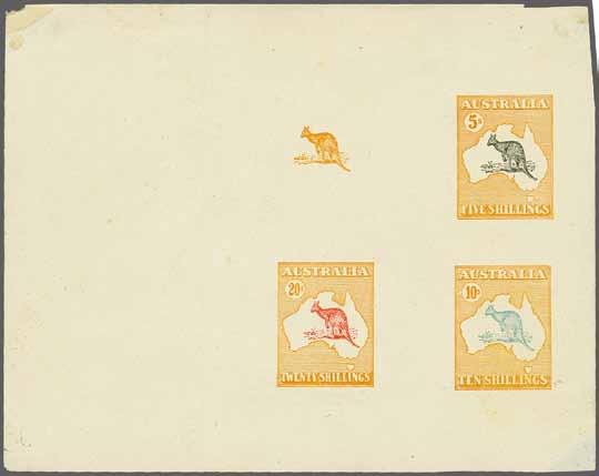 221 Corinphila Auction 23 November 2017 171 1913/35, The Kangaroo and King George V Heads William Blamire Young (1862-1935) Designer of the 'Kangaroo' issue 6546 6546 1912/13: Die Proof on smooth
