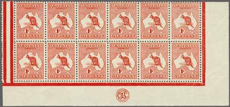172 221 Corinphila Auction 23 November 2017 1913, Kangaroo, First Watermark 6547 6548 6547 1 d.