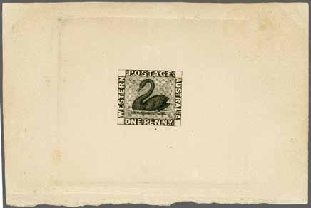 148 221 Corinphila Auction 23 November 2017 1854, One Penny Black, Recess-printed by Perkins Bacon 6471 6471 Die Proof for