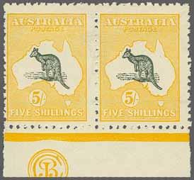 grey & yellow, Die II, a fine unused example of excellent centering, fine, large part og. A scarce stamp Gi = 1'000. 30 * 250 ( 225) 6578 6578 5 s.