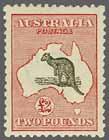 45b * 1'750 ( 1'560) 6596 "Broken ears of Kangaroo 6597 6597 2 purple-black & pale rose, Die II, a fine unused block of four overprinted