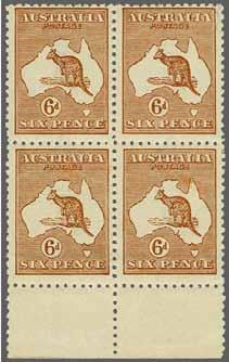 188 221 Corinphila Auction 23 November 2017 1923/24 Kangaroo, Third Watermark 6607 6607 6 d.