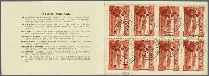 221 Corinphila Auction 23 November 2017 191 1927, Opening of Parliament House, Canberra 6615 6615 1927 (May 9): Booklet with two panes of eight 1½ d.