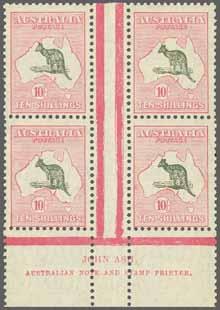 SB22 4 300 ( 265) 1929/30 Kangaroo, Typographed by J. Ash, Multiple Crown & A Watermark 6616 6617 6616 6617 1929/30: 2 s.