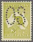 221 Corinphila Auction 23 November 2017 197 6639 6641 6639 6640 6641 6640 3 d. olive, Die II, a fine unused example, punctured 'O.S.
