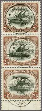 horizontal, a superb used example with central 'Port Moresby / British New Guiinea' cds (Nov 1, 1906) in black Gi = 550.
