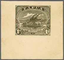 221 Corinphila Auction 23 November 2017 205 6675 6676 6675 1911/15: Lithographic completed Proof for the 1 d. value in black & grey on smooth card paper.